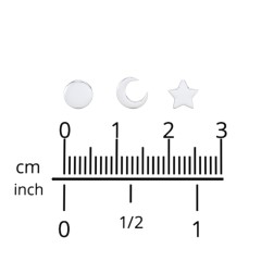 Engravable Celestial Stud Earrings Stack - Set of 3