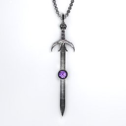 Carmilla - Sword of Hastur Pendant with Gemstone in 925 Sterling Silver