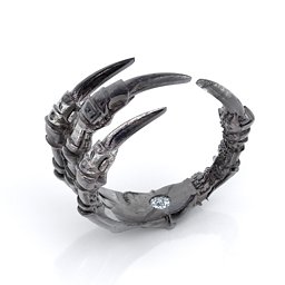 Carmilla - Claw Ring with Hidden Gemstone