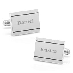 Engravable Etched Frame Cufflinks