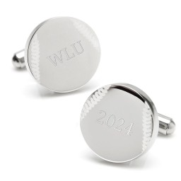 Engravable Baseball Cufflinks