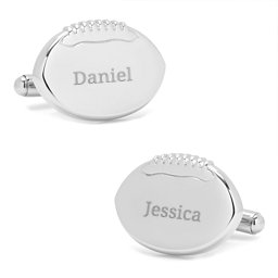 Engravable Football Cufflinks