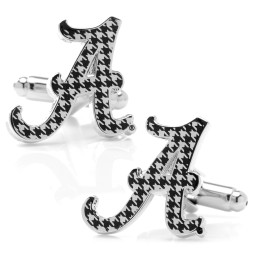 NCAA- University of Alabama Houndstooth Cufflinks in