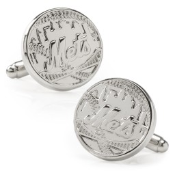 MLB- Silver Edition NY Mets Cufflinks in