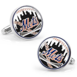 MLB- New York Mets Baseball Cufflinks in
