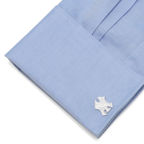 MLB- Silver New York Yankees Logo Cufflinks