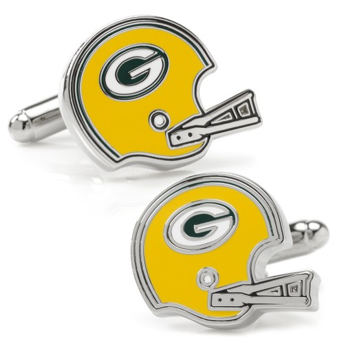 NFL- Retro Green Bay Packers Helmet Cufflinks
