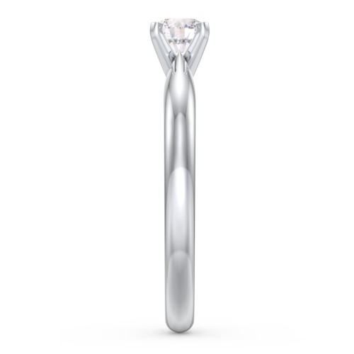 1/3 ct. Round Gemstone Engagement Ring with Tapered Band