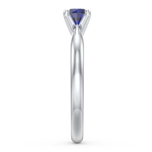 1/2 ct. Round Gemstone Engagement Ring with Tapered Band