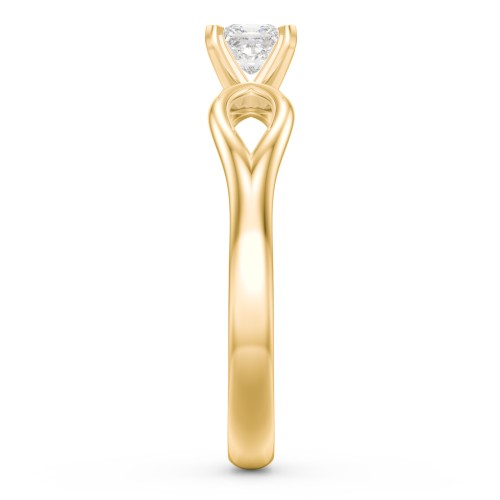 1/4 ct. Princess Gemstone Split Engagement Ring