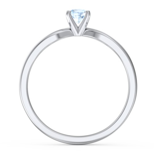 1/4 ct. Round Gemstone Split Engagement Ring