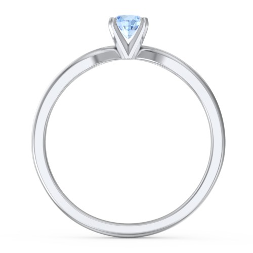 1/4 ct. Round Gemstone Split Engagement Ring