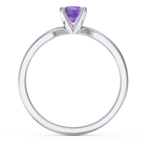 1/2 ct. Round Gemstone Split Engagement Ring