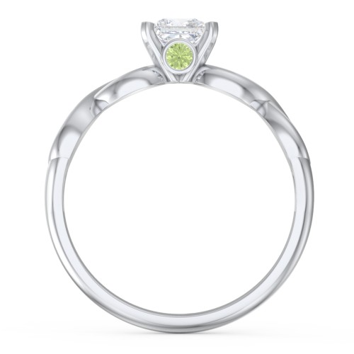1/2 ct. Princess Gemstone Infinity Peek-A-Boo Engagement Ring