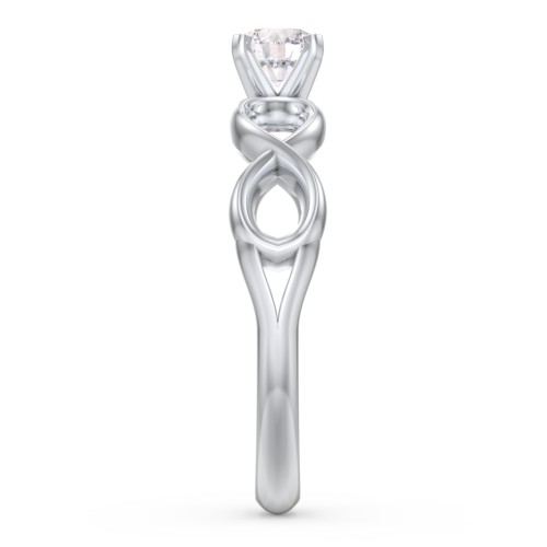 1/3 ct. Round Gemstone Infinity Engagement Ring