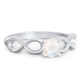 1/2 ct. Round Gemstone Infinity Engagement Ring