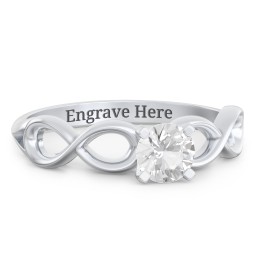 1/2 ct. Round Gemstone Infinity Engagement Ring