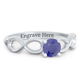 1/2 ct. Round Gemstone Infinity Engagement Ring