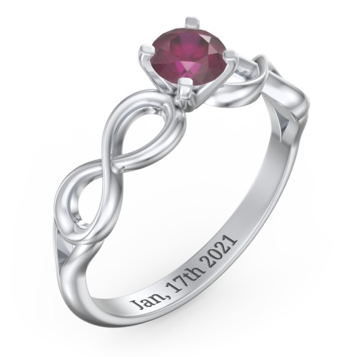 1/2 ct. Round Gemstone Infinity Engagement Ring