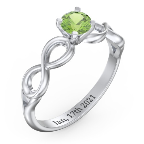1/2 ct. Round Gemstone Infinity Engagement Ring