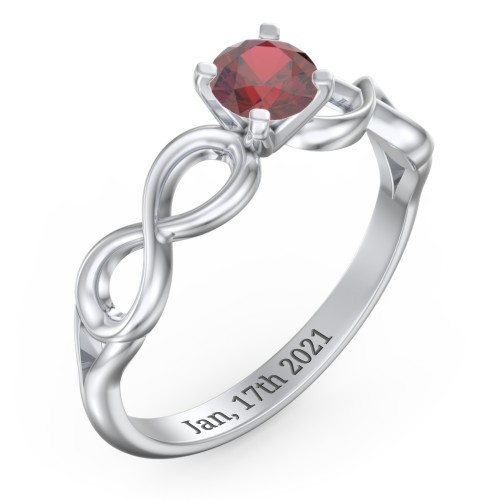 1/2 ct. Round Gemstone Infinity Engagement Ring