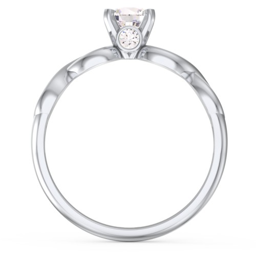 1/2 ct. Round Gemstone Infinity Peek-A-Boo Engagement Ring – Sterling Silver with Cubic Zirconia