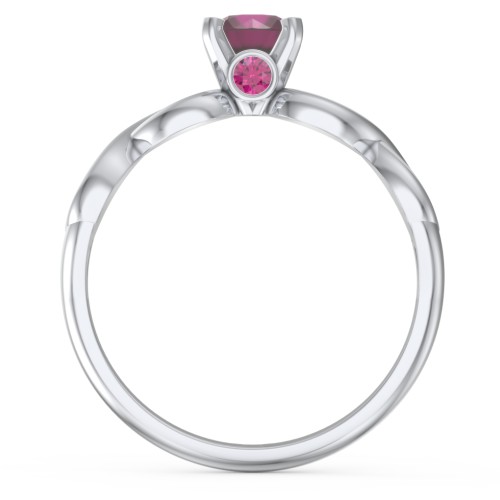 1/2 ct. Round Gemstone Infinity Peek-A-Boo Engagement Ring