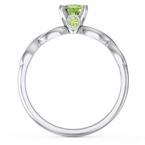 1/2 ct. Round Gemstone Infinity Peek-A-Boo Engagement Ring