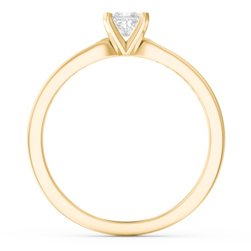 1/4 ct. Princess Gemstone Engagement Ring with Side Accent Stones