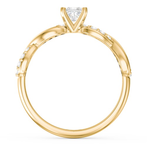 1/4 ct. Princess Gemstone Infinity Engagement Ring with Accent Stones
