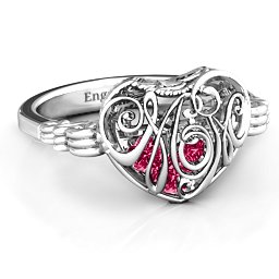Caged Hearts Ring with 2-6 Stones