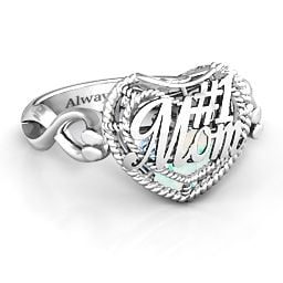 Caged Hearts Ring with 2-6 Stones