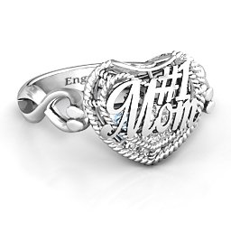 Caged Hearts Ring with 2-6 Stones