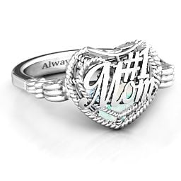 Caged Hearts Ring with 2-6 Stones