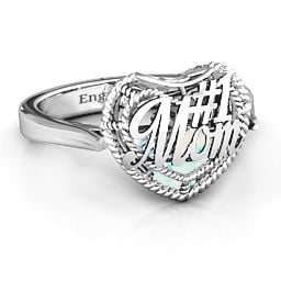 Caged Hearts Ring with 2-6 Stones