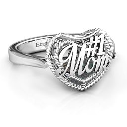 Caged Hearts Ring with 2-6 Stones
