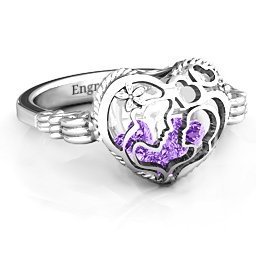 Caged Hearts Ring with 2-6 Stones