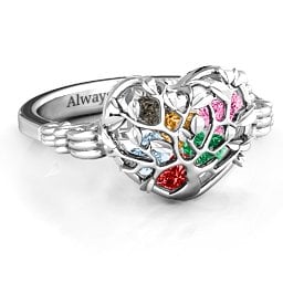Caged Hearts Ring with 2-6 Stones