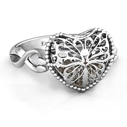 Caged Hearts Ring with 2-6 Stones