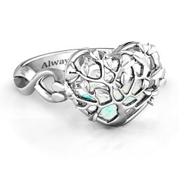 Caged Hearts Ring with 2-6 Stones