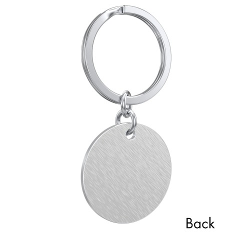 Engravable Photo Round Disc Keychain