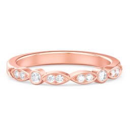 The Audrey Wedding Band in 10K Solid Rose Gold with Lab Diamond