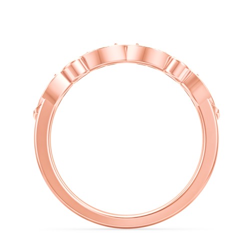 The Audrey Wedding Band – 10K Rose Gold with Lab Diamond