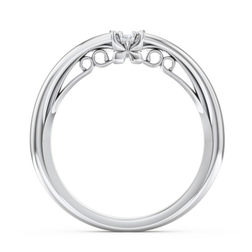 The Sophia Diamond Wedding Band – 14K White Gold with Lab Diamond