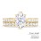 Solitaire Diamond Engagement Ring with Accents and Bow Detail – 14K White Gold with Lab Diamond