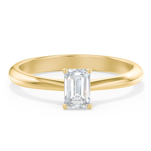 Classic Solitaire Engagement Ring – 10K Yellow Gold