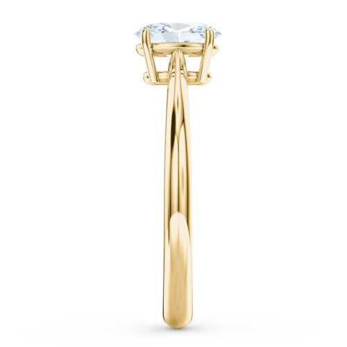Classic Solitaire Engagement Ring – 10K Yellow Gold