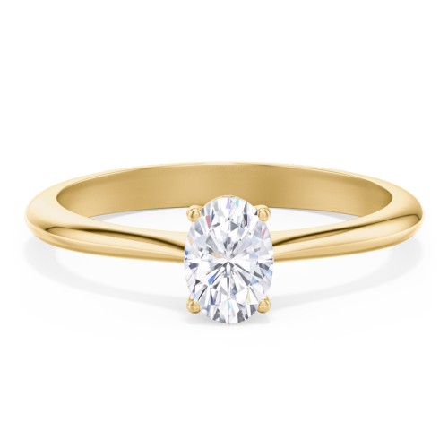 Classic Solitaire Engagement Ring – 10K Yellow Gold