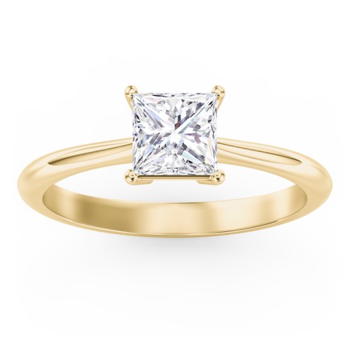 Classic Solitaire Engagement Ring – 10K Yellow Gold