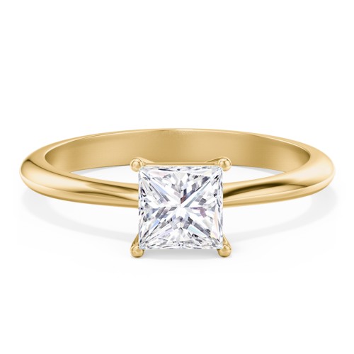 Classic Solitaire Engagement Ring – 10K Yellow Gold